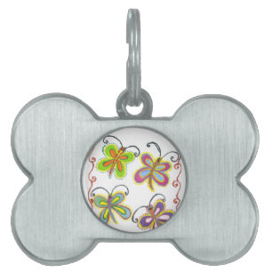 Médaillons Pour Animaux Domestiques Ailes Whimsical : Belle conception à thème papillo