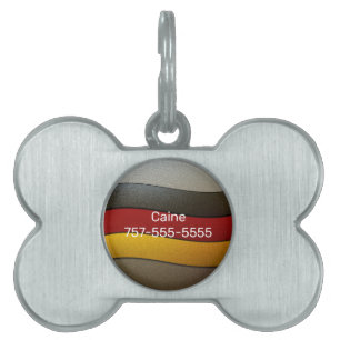 Médaillons Pour Animaux Domestiques Allemagne Drapeau couleurs-Chrome par Shirley Tayl
