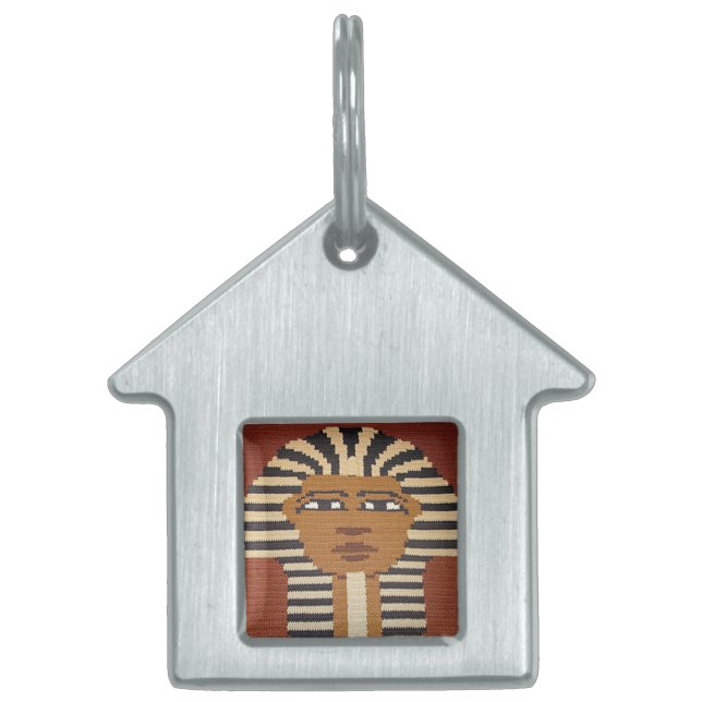 Médaillons Pour Animaux Domestiques Ancien Pharaon Égyptien Roi Tut Crochet Brown (Devant)