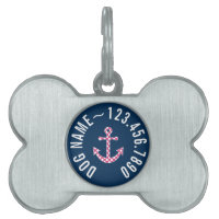 Ancre rose mignonne de point de polka avec le nom