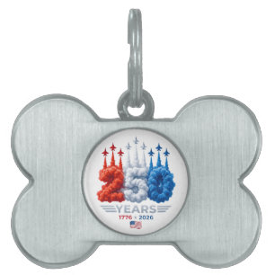 Médaillons Pour Animaux Domestiques Anniversaire patriotique de 250 ans