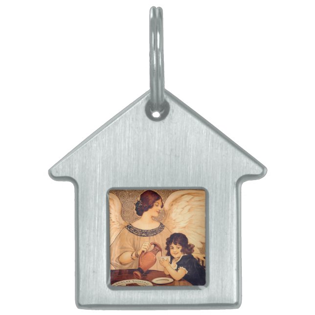 Médaillons Pour Animaux Domestiques Antique française au chocolat (Devant)