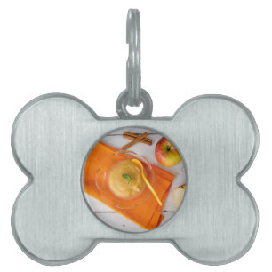 Médaillons Pour Animaux Domestiques Applesauce à la cannelle et cuillère orange