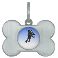 Arrière - plan Black Flying Robot Blue Sky