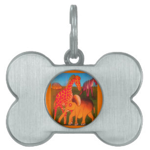 Médaillons Pour Animaux Domestiques Art animal africain