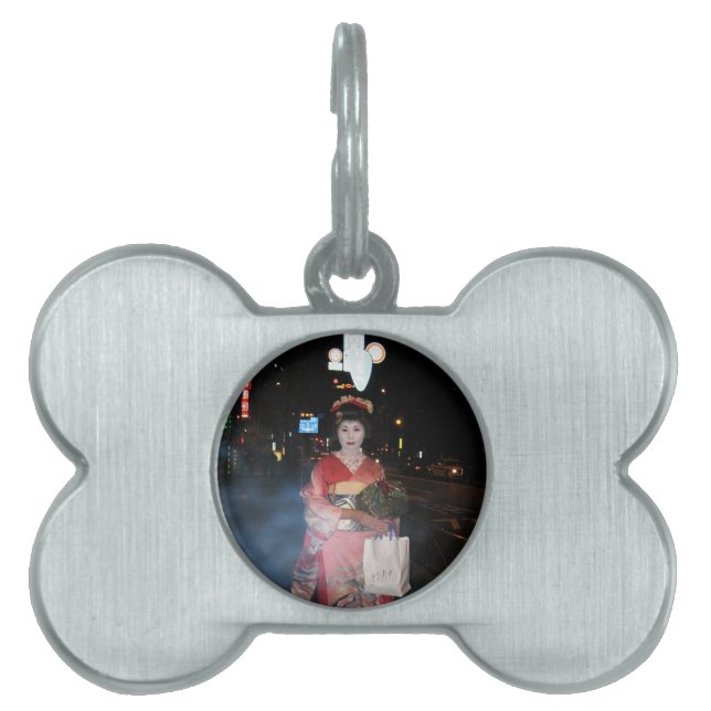 Médaillons Pour Animaux Domestiques Asakusa Geisha Neo Tokyo (Devant)