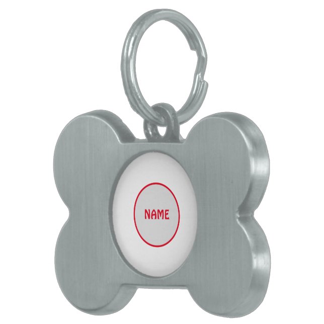 MÉDAILLONS POUR ANIMAUX DOMESTIQUES BALISE CADRE (Devant droit)