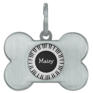 Médaillons Pour Animaux Domestiques Balise Cercle de touches de piano design pour anim