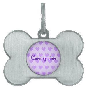 Médaillons Pour Animaux Domestiques Balise de animal de compagnie Motif de coeur viole