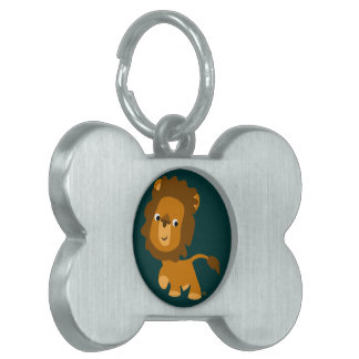 Médaillons Pour Animaux Domestiques Balise de contenu de dessin mignon Lion Pet