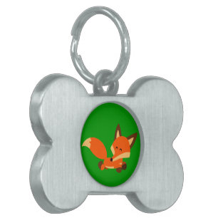 Médaillons Pour Animaux Domestiques Balise de dessin de la flotte mignonne Fox Pet