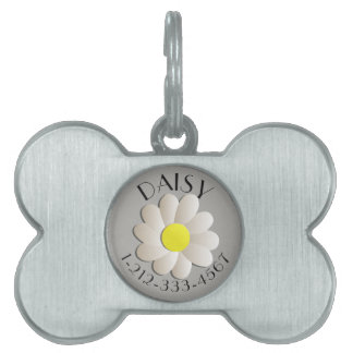 MÉDAILLONS POUR ANIMAUX DOMESTIQUES BALISE D'IDENTIFICATION FLORALE PERSONNALISÉE DOG