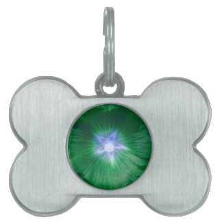 Médaillons Pour Animaux Domestiques Balise Hollyhock Flower Gorgeous Green Pet