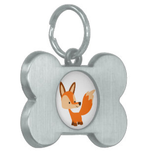 Médaillons Pour Animaux Domestiques Balise Jolie Cartoon Fox Pet