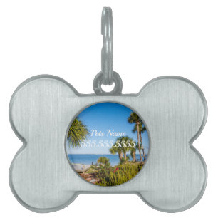 Médaillons Pour Animaux Domestiques Balise Palm Trees Bayside Morning Pet