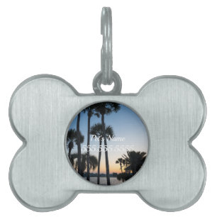 Médaillons Pour Animaux Domestiques Balise Palm Trees Sunrise Destin Florida Pet