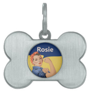 Médaillons Pour Animaux Domestiques Balise Rosie the Riveter Pet ID