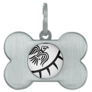 Médaillons Pour Animaux Domestiques Bannière noire de Viking Raven