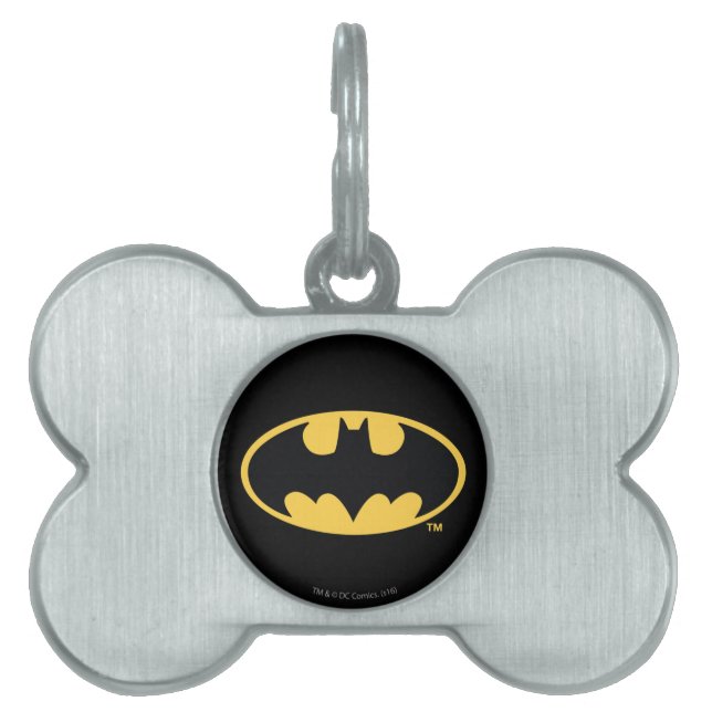 Médaillons Pour Animaux Domestiques Batman Symbol | Oval Logo (Devant)