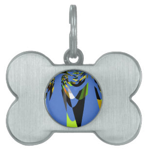 Médaillons Pour Animaux Domestiques Beau Bleu Bleu Sans Seamless vectoriel adorable ar