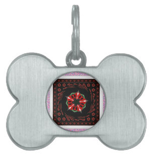 Médaillons Pour Animaux Domestiques Beau rose Bleu Blanc Coeurs d'amour Design