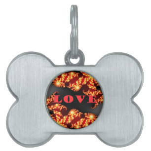 Médaillons Pour Animaux Domestiques Beau univers coloré extraordinaire Love text