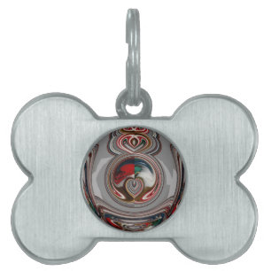 Médaillons Pour Animaux Domestiques Beaux Coeurs de Noël Fêtes Couleurs de saison
