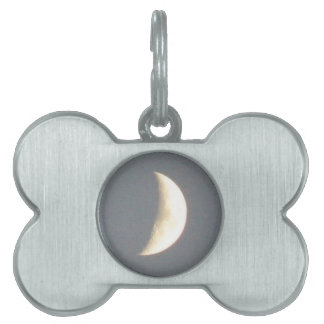 Médaillons Pour Animaux Domestiques Belle lune de croissant de cire à Dusk