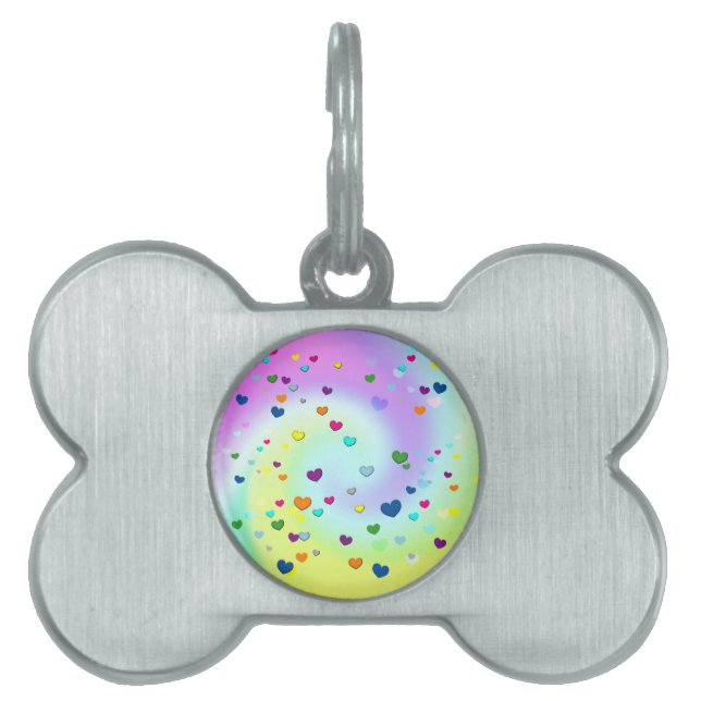 Médaillons Pour Animaux Domestiques bff ~ coeurs (Devant)