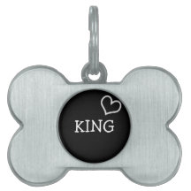 Black Heart Framed Pet Tag