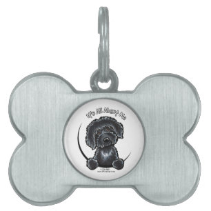 Médaillons Pour Animaux Domestiques Black Labradoodle IAAM Porte - clé