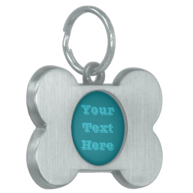 Médaillons Pour Animaux Domestiques Bleu Cyan Turquoise Turquoise Printemps saison Cou (Devant gauche)