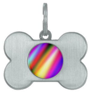 Médaillons Pour Animaux Domestiques Bleu rose ombre couleur d'eau abstrait pastel arc-