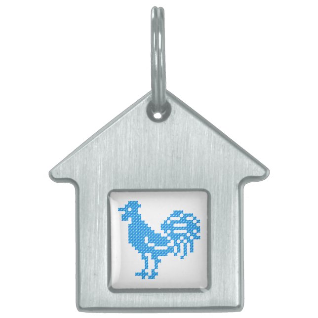 Médaillons Pour Animaux Domestiques Blue Rooster (Devant)