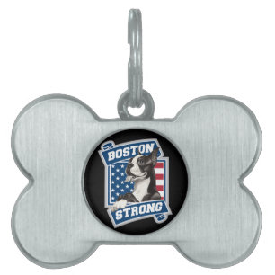 Médaillons Pour Animaux Domestiques BOSTON STRONG TERRIER style crête
