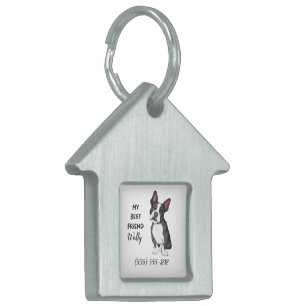 Médaillons Pour Animaux Domestiques Boston Terrier Mon meilleur ami Custom Dog House