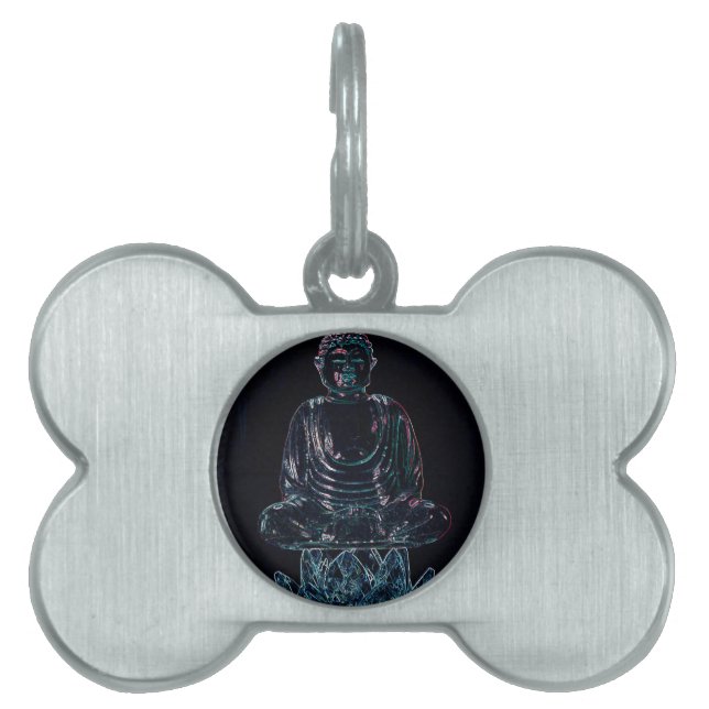 Médaillons Pour Animaux Domestiques Bouddha rougeoyant (Devant)