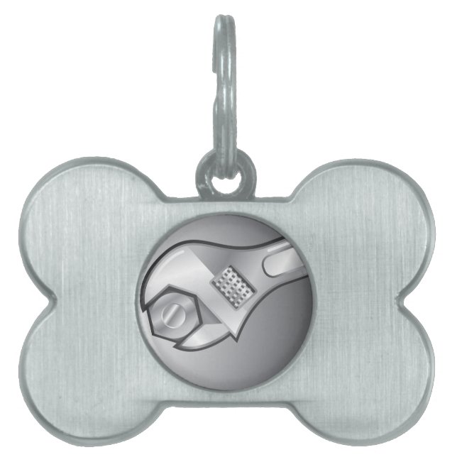 Médaillons Pour Animaux Domestiques Boulons d'écrous de vecteur de clé réglable (Devant)