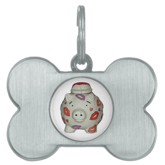 Médaillons Pour Animaux Domestiques Bouton à lèvres adorable (Devant)