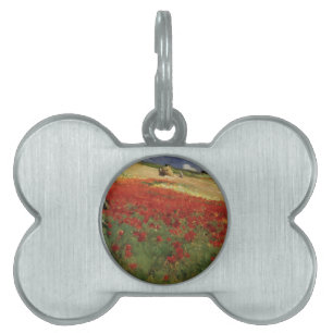Médaillons Pour Animaux Domestiques BRUCE, William Blair coquelicots rouge fleurs pavo