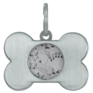 Médaillons Pour Animaux Domestiques Carte de Poker Flush Club droit Motif,