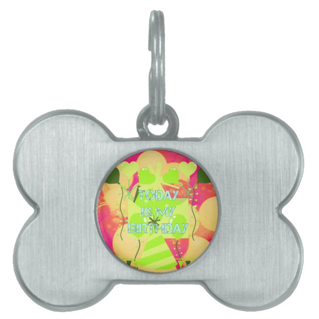 Médaillons Pour Animaux Domestiques Célébrer Mes Bénédictions Joyeuses d'Anniversaire (Devant)