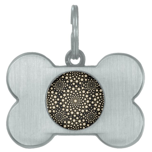Médaillons Pour Animaux Domestiques Cercles Mandala (Devant)