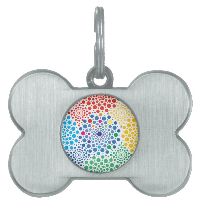 Médaillons Pour Animaux Domestiques Cercles Mandala 3 (Devant)