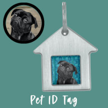 Charme de visage de Pug noir mignon | Amour de chi