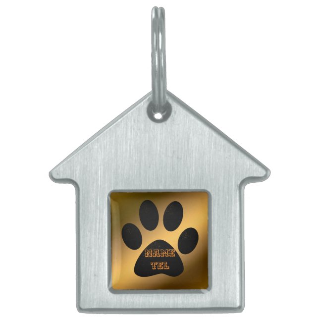 Médaillons Pour Animaux Domestiques Chien en Or (Devant)