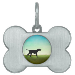 Médaillons Pour Animaux Domestiques Chien herbeux d'indicateur de champ