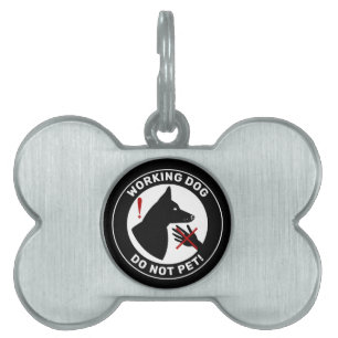 Médaillons Pour Animaux Domestiques Chien Noir Oreilles Pointues Chien de Travail Ne P