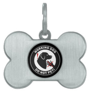 Médaillons Pour Animaux Domestiques Chien noir W/ Oreilles pendantes Travailler Chien 