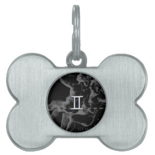 Médaillons Pour Animaux Domestiques Chrome comme Gemini Zodiac Symbole sur Hevelius